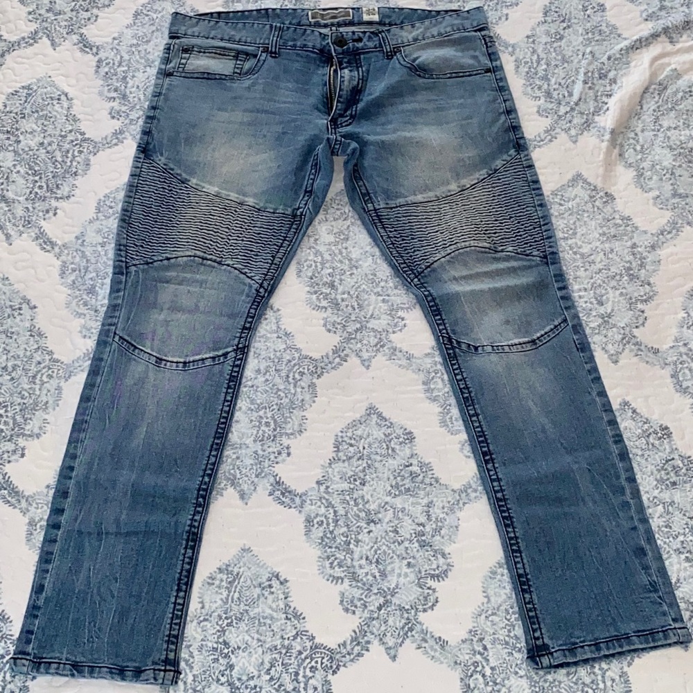 Macy’s INC Skinny Medium Blue Biker Jeans